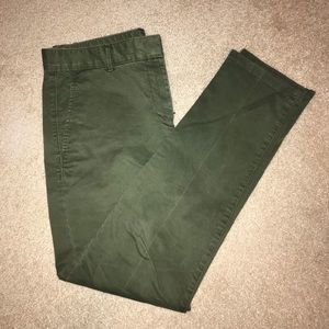 GAP Army Green cropped Skinny Pants